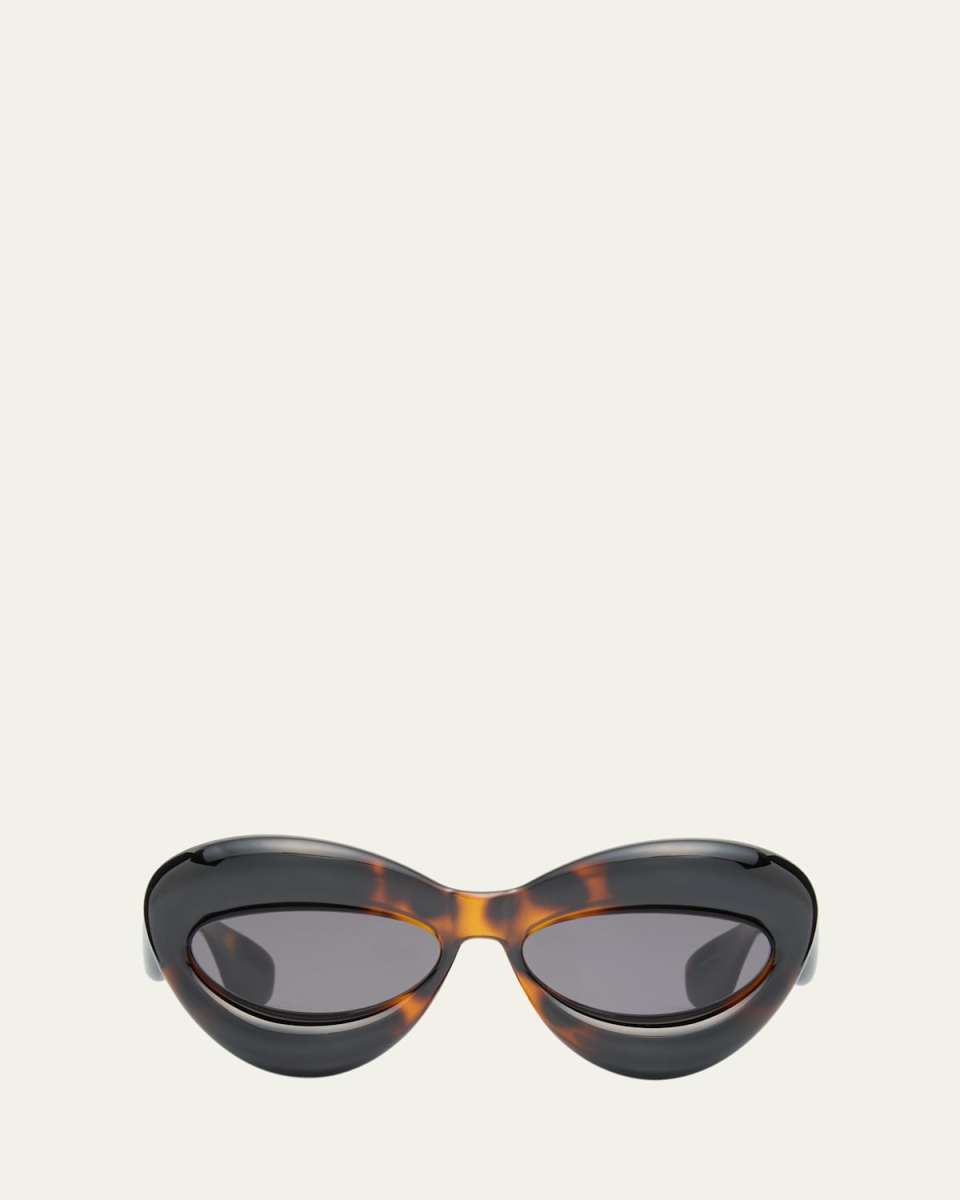 Inflated Acetate Cat-Eye Sunglasses
